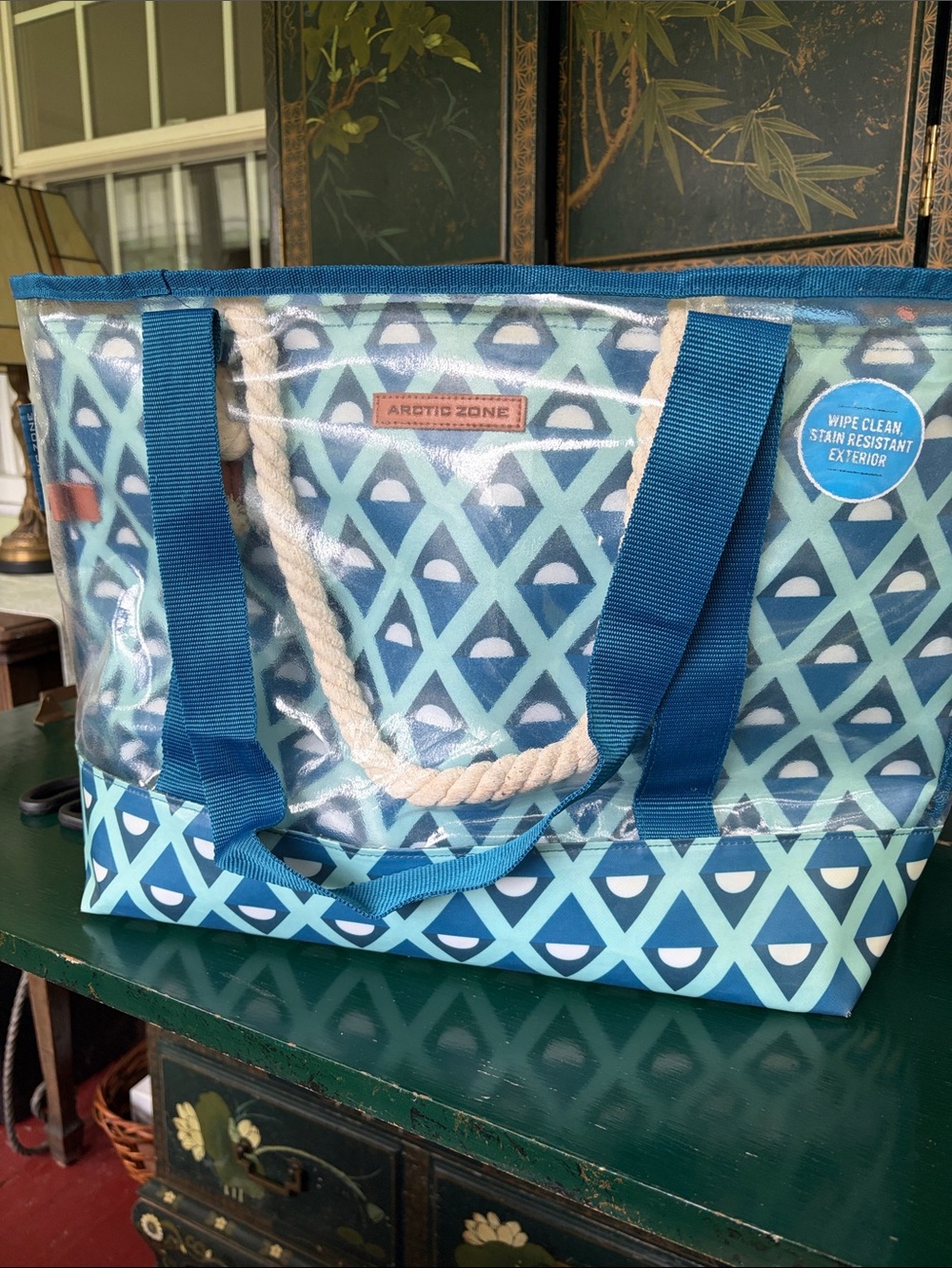 Arctic Zone Insulated Tote Bag w/ clear outer bag, stain reaiatant